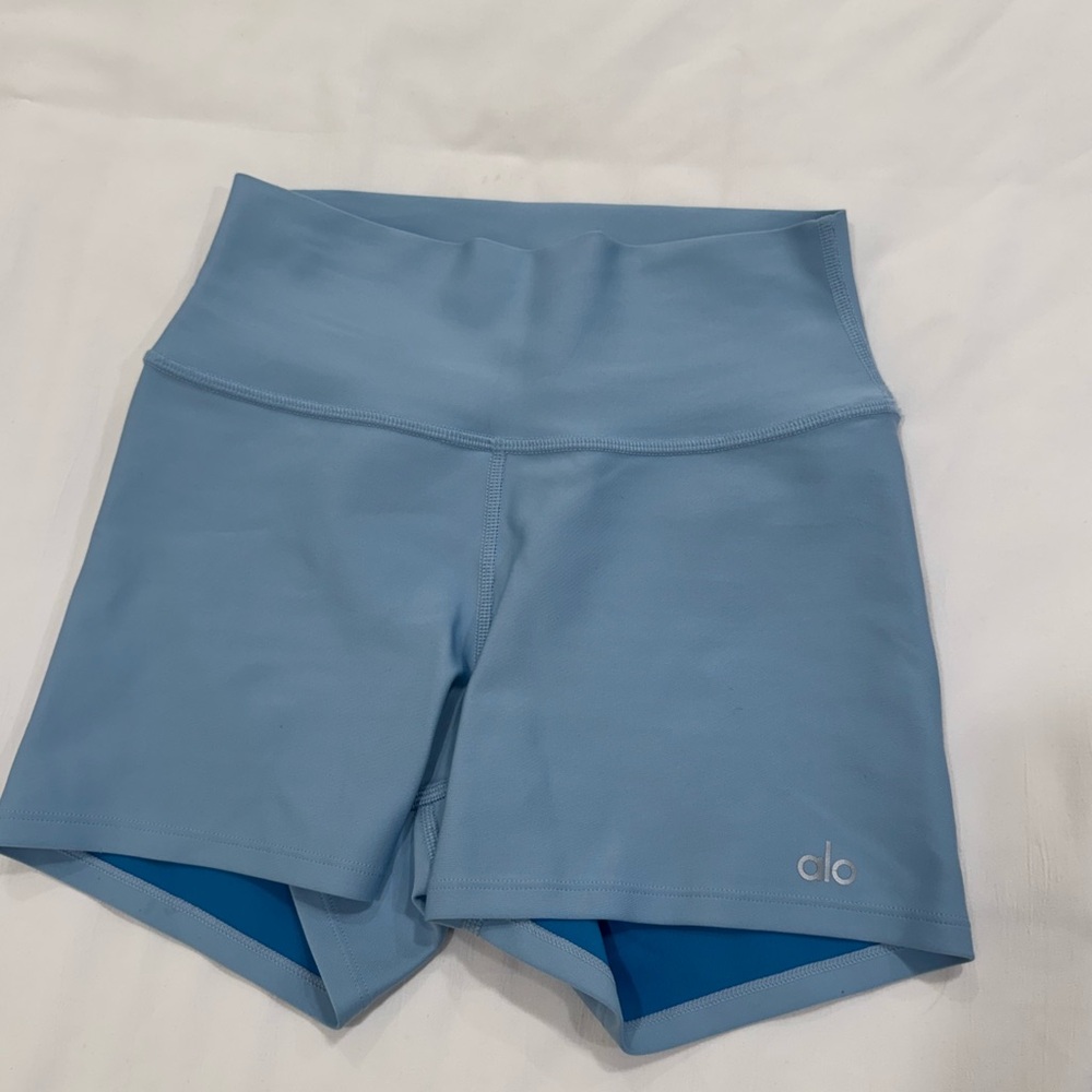ALO Blue Biker Shorts